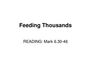 Feeding Thousands