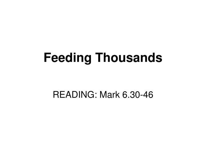 feeding thousands
