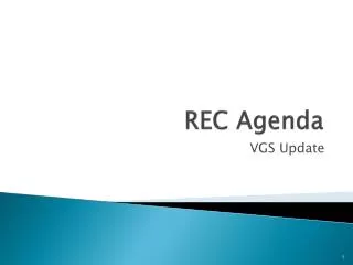 REC Agenda