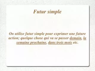 futur simple