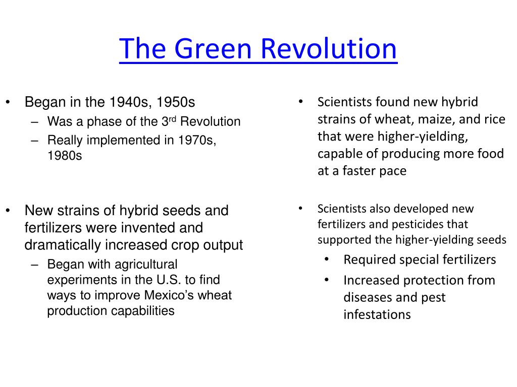 PPT - The Green Revolution PowerPoint Presentation, free download - ID ...