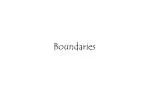 Boundaries - slide 1