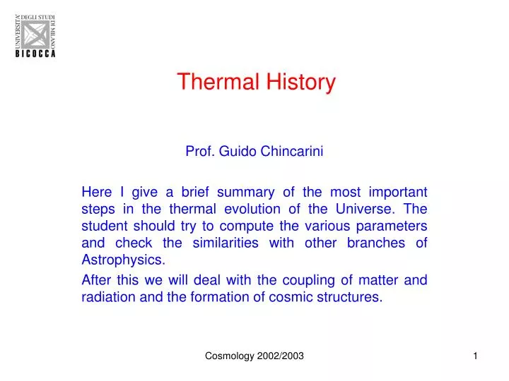 thermal history