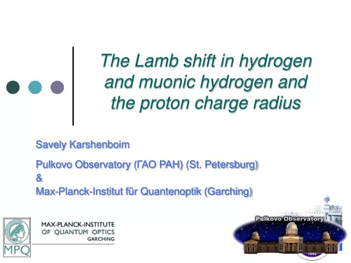 the lamb shift in hydrogen and muonic hydrogen and the proton charge radius