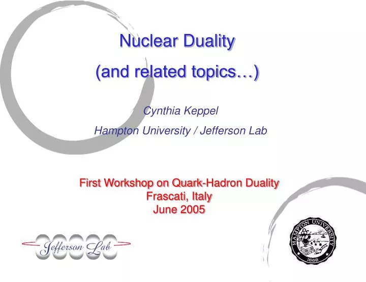 nuclear duality and related topics