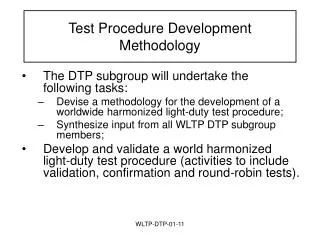 Test Procedure Development Methodology