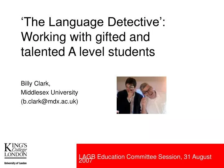 the language detective working with gifted and talented a level students