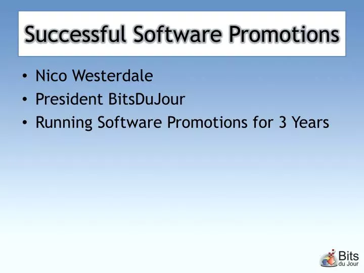 successful software promotions