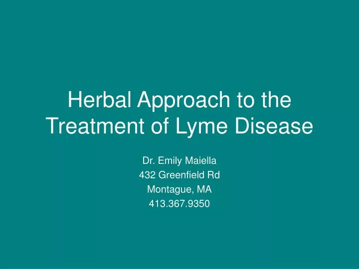 herbal approach to the treatment of lyme disease