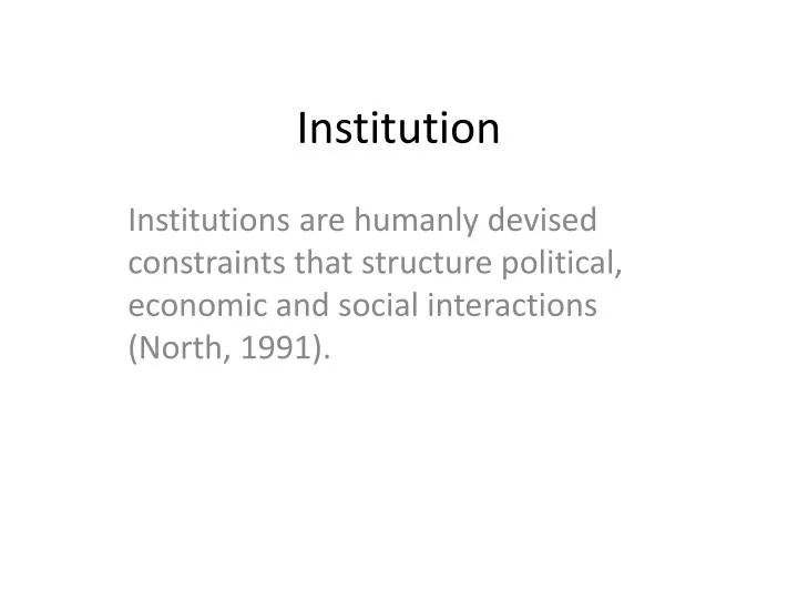 institution