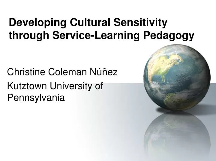 developing cultural sensitivity through service learning pedagogy