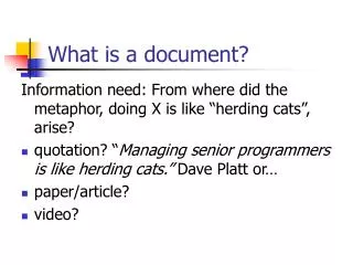 What is a document?