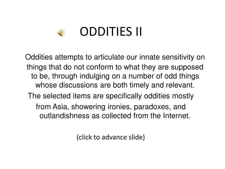 oddities ii