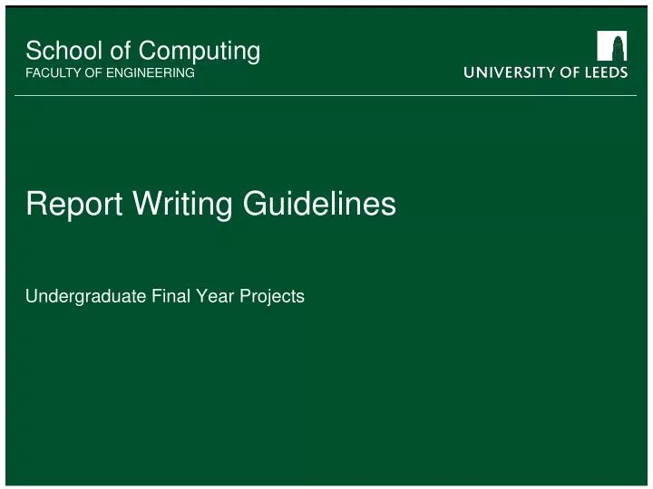report writing guidelines