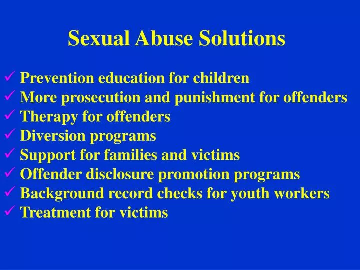sexual abuse solutions