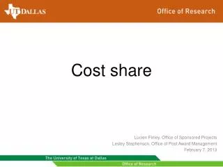 Cost share