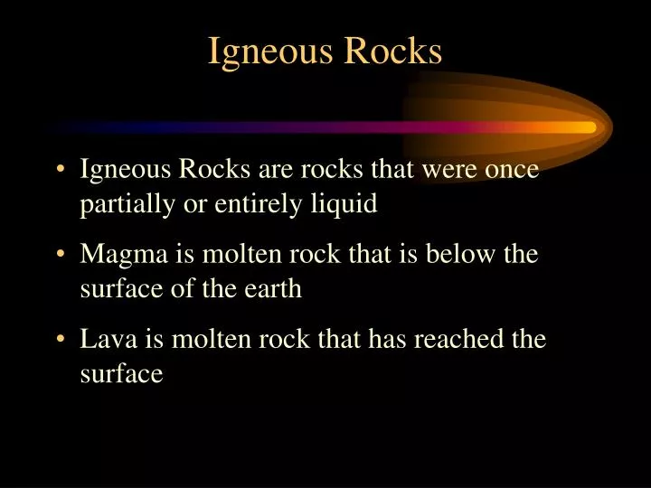 igneous rocks