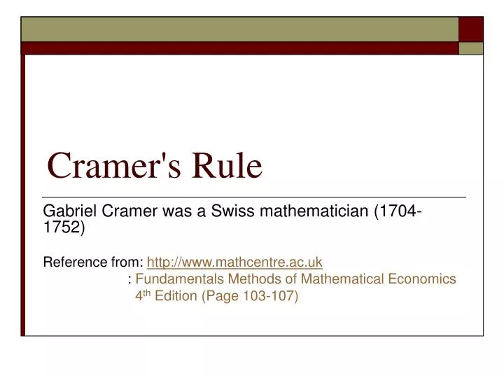 cramer s rule