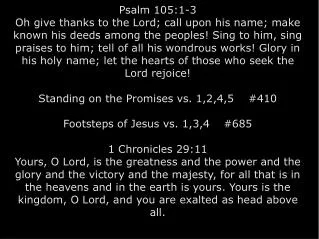 Psalm 105:1-3