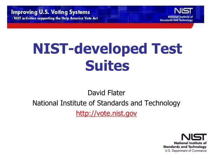 nist developed test suites
