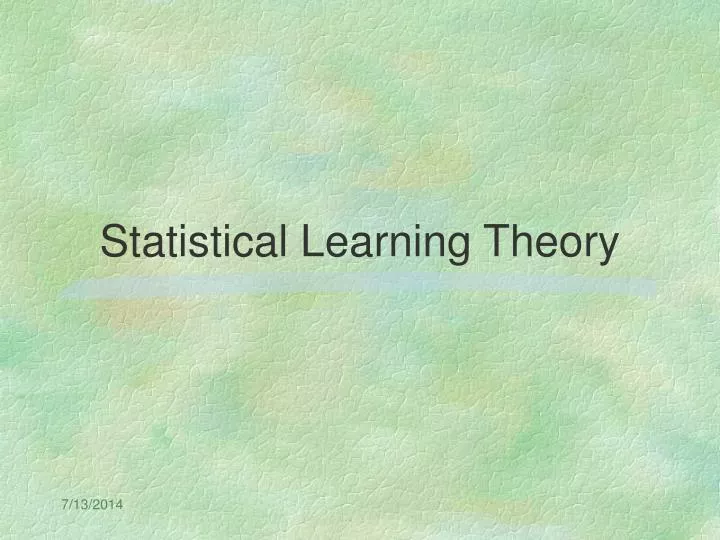 statistical learning theory