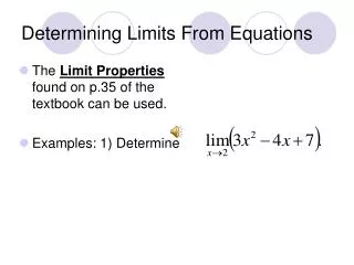 Determining Limits From Equations