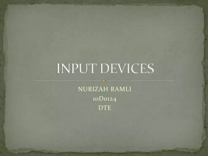 input devices