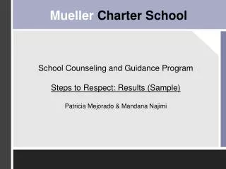 School Counseling and Guidance Program Steps to Respect: Results (Sample) Patricia Mejorado &amp; Mandana Najimi