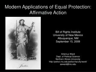 Modern Applications of Equal Protection: Affirmative Action