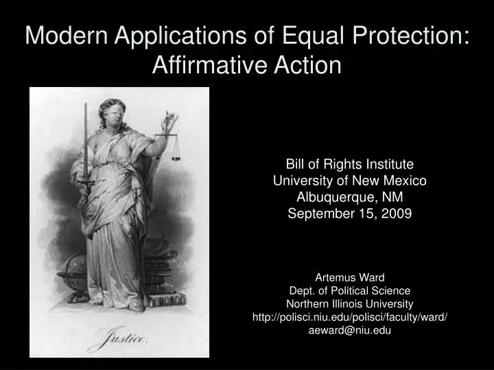 modern applications of equal protection affirmative action