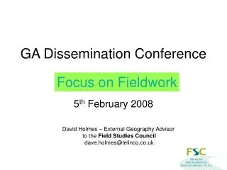 GA Dissemination Conference