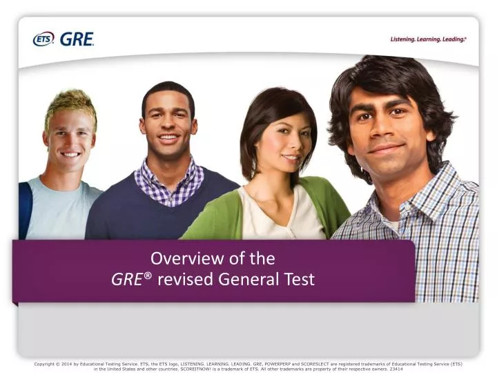 overview of the gre revised general test