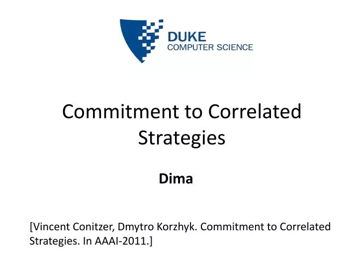 commitment to correlated strategies