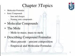 Chapter 3Topics