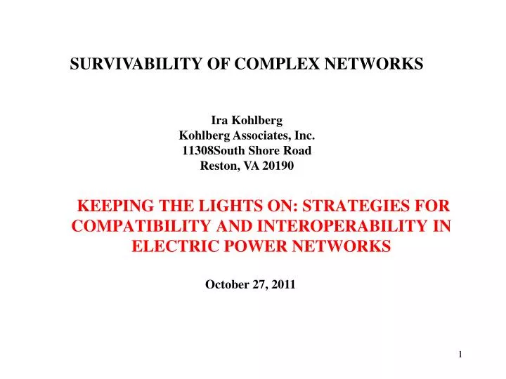 keeping the lights on strategies for compatibility and interoperability in electric power networks