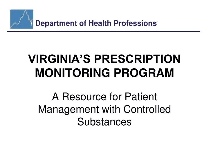 virginia s prescription monitoring program
