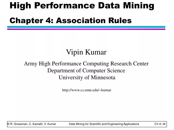 high performance data mining chapter 4 association rules