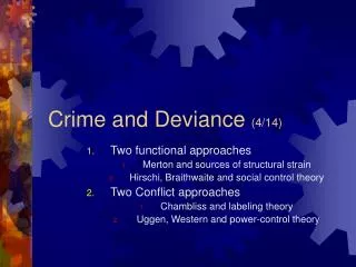 Crime and Deviance (4/14)