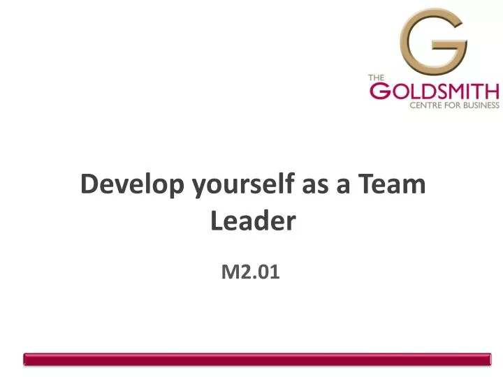 develop yourself as a team leader