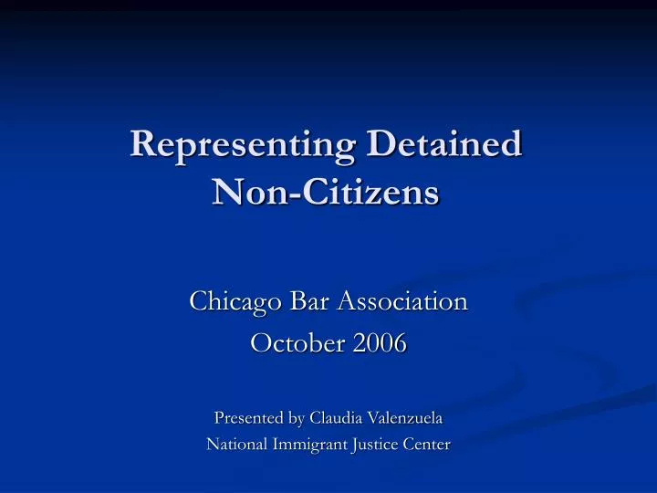 representing detained non citizens