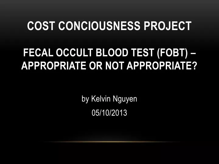 cost conciousness project