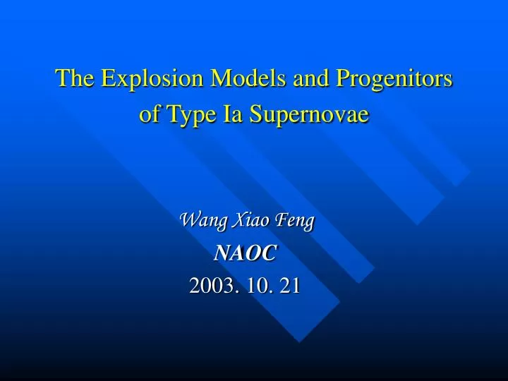 the explosion models and progenitors of type ia supernovae