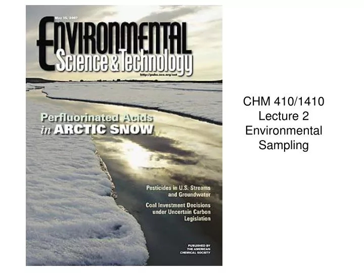 chm 410 1410 lecture 2 environmental sampling