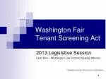 Washington Fair Tenant Screening Act - slide 1