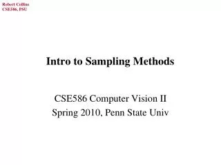 Intro to Sampling Methods