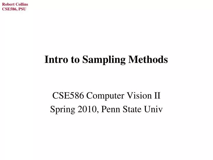 intro to sampling methods