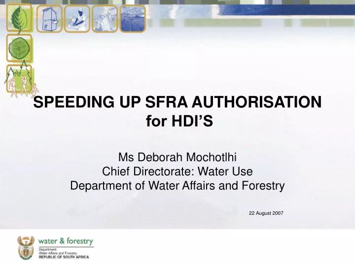 speeding up sfra authorisation for hdi s