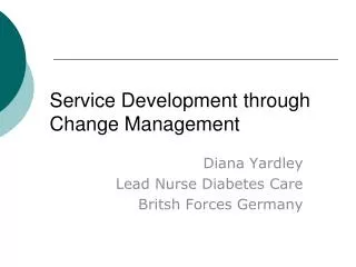 Service Development through Change Management