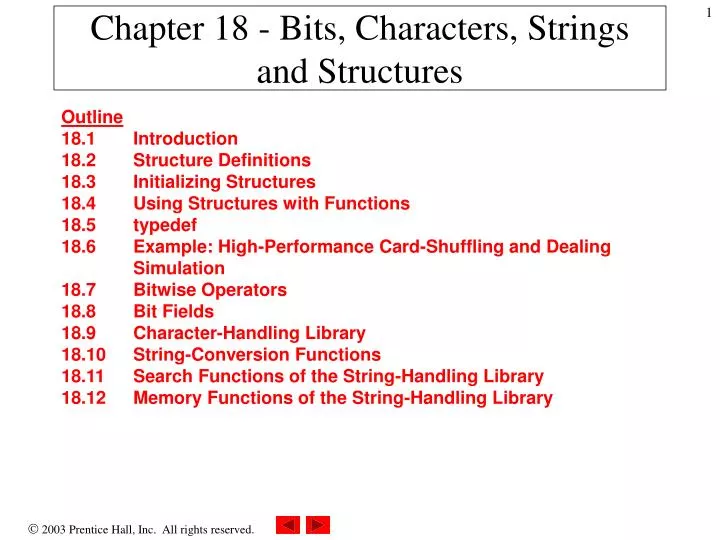 chapter 18 bits characters strings and structures