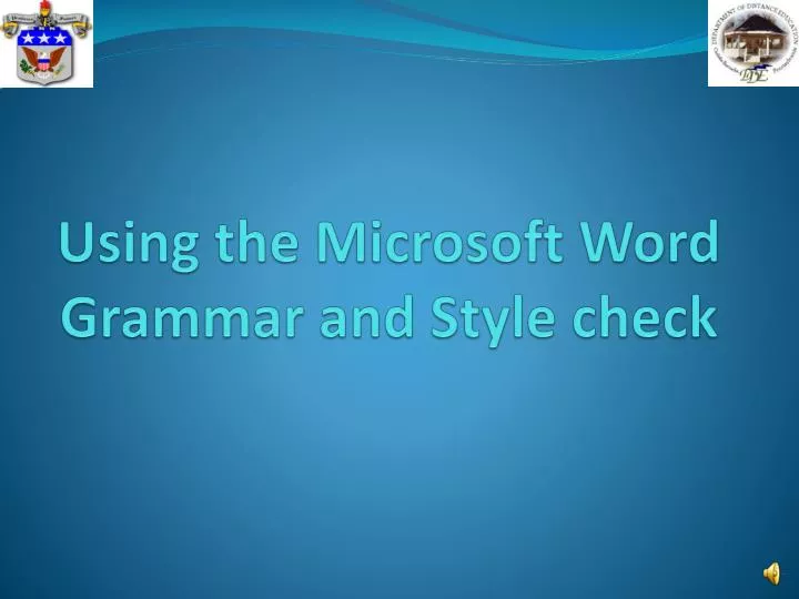 using the microsoft word grammar and style check